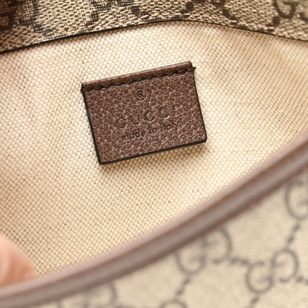 GG Supreme Monogram Neo Vintage Web Belt Bag Brown