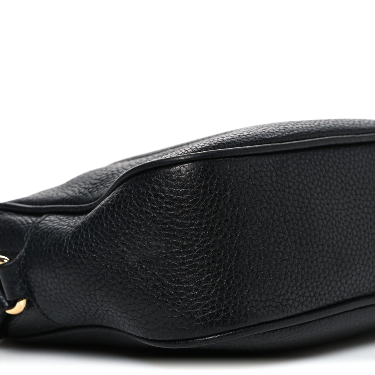 Pebbled Calfskin Small Soho Disco Bag Black