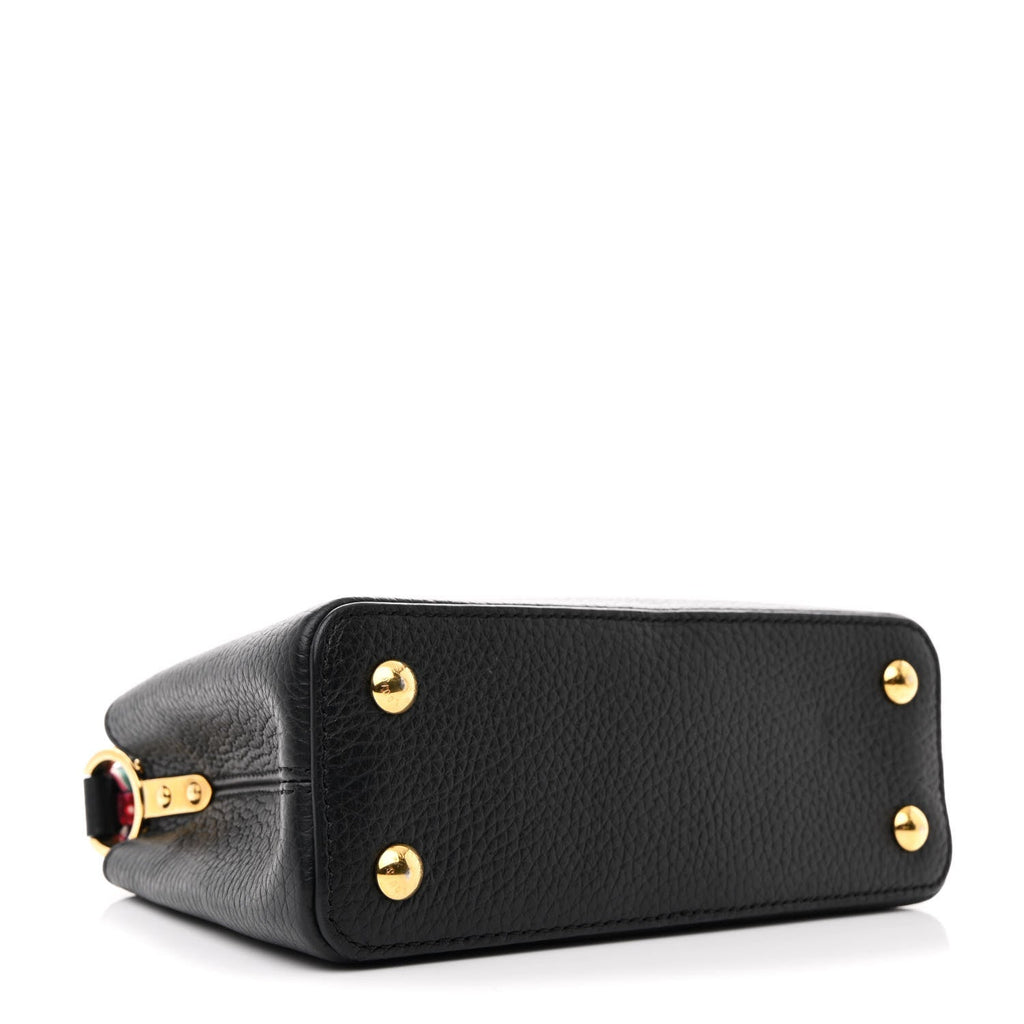 Taurillon Braided Capucines Mini Black