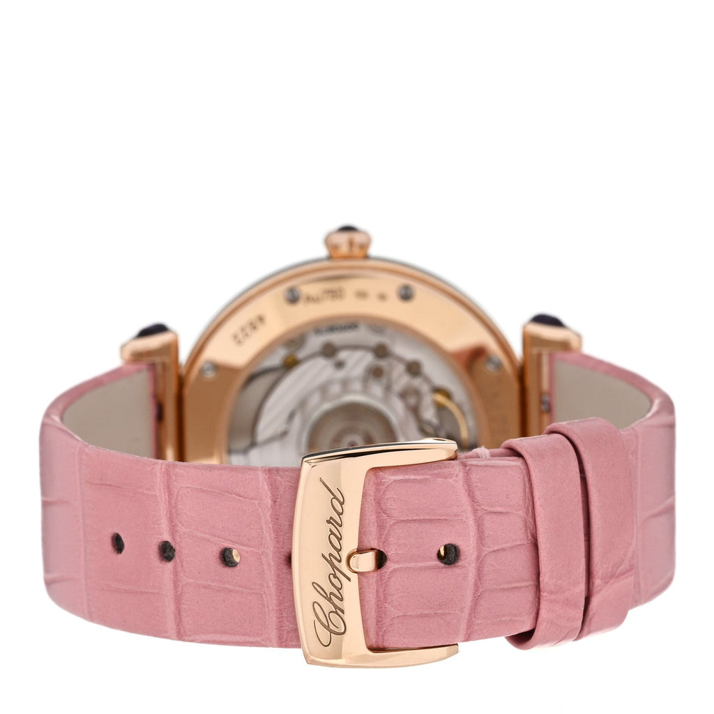 18K Rose Gold Alligator Mother of Pearl 36mm Imperiale Automatic Watch Pink