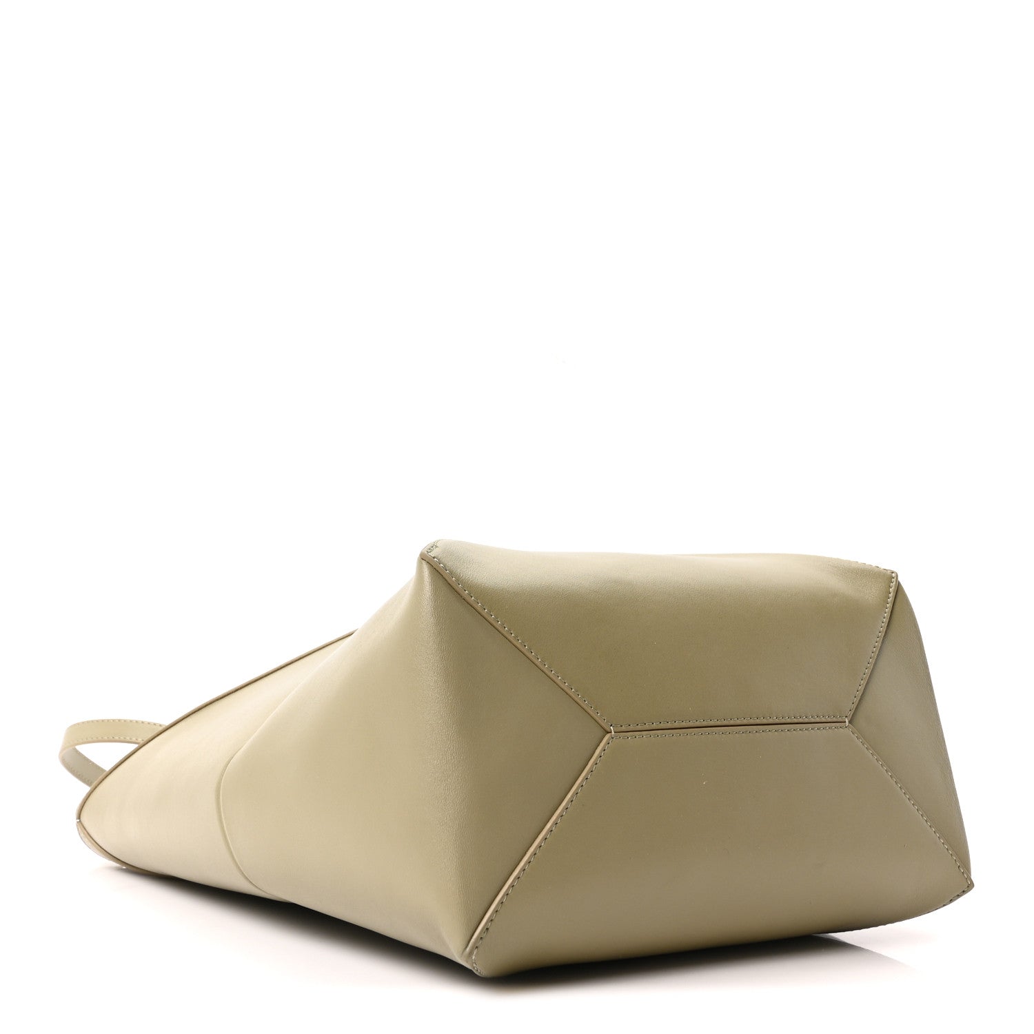 Shiny Calfskin Medium Puzzle Fold Tote Dark Khaki