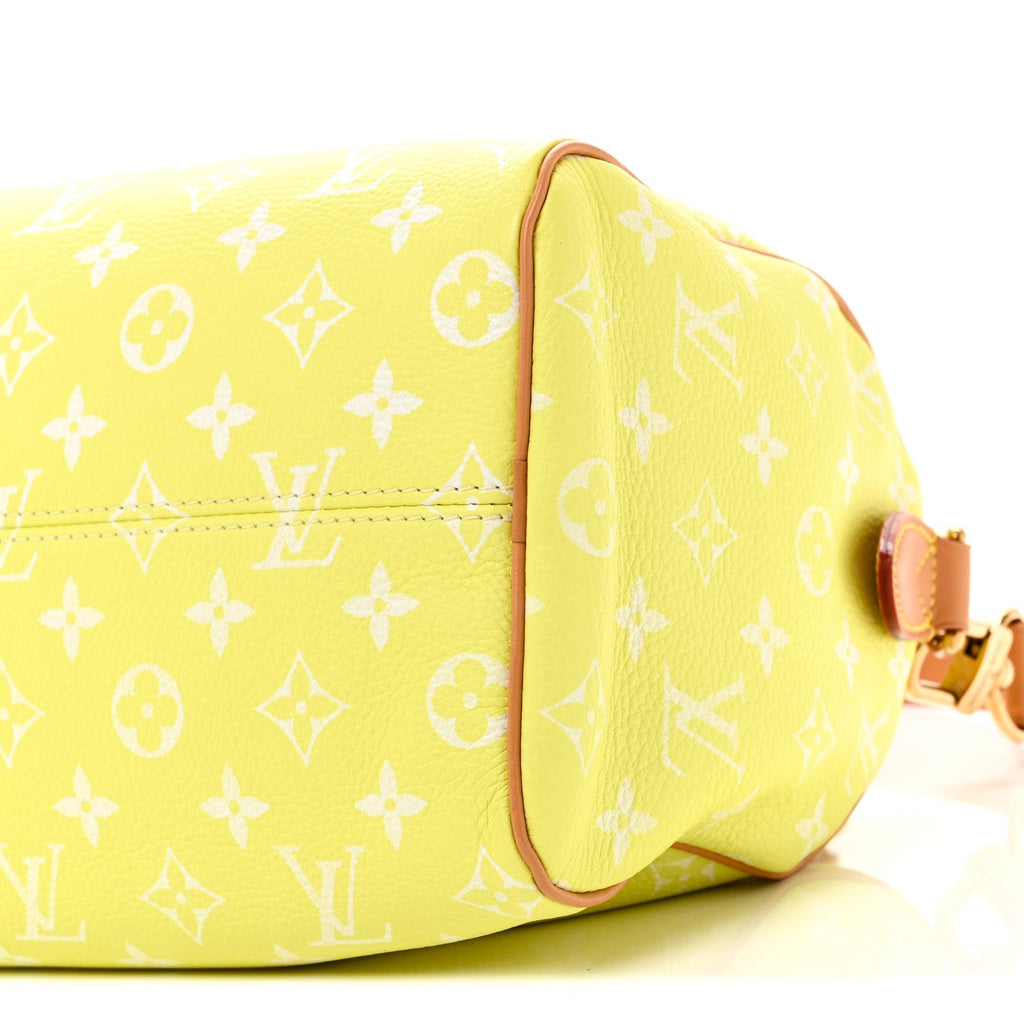 Calfskin Monogram Speedy P9 Bandouliere 25 Lemonade Yellow