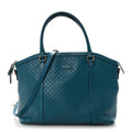 Soft Microguccissima Dome Satchel Deep Cobalt
