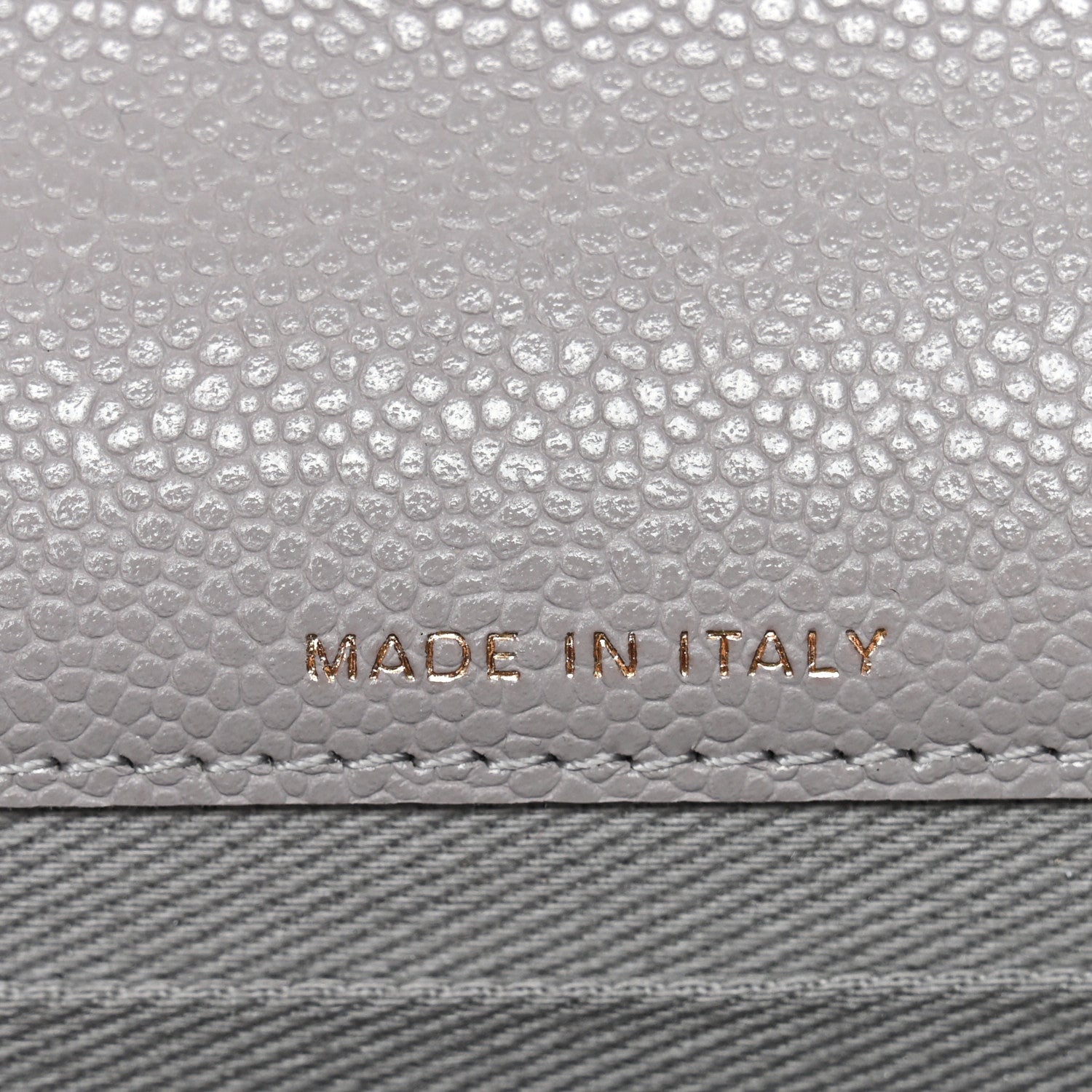 Caviar Quilted Mini Business Affinity Flap Grey