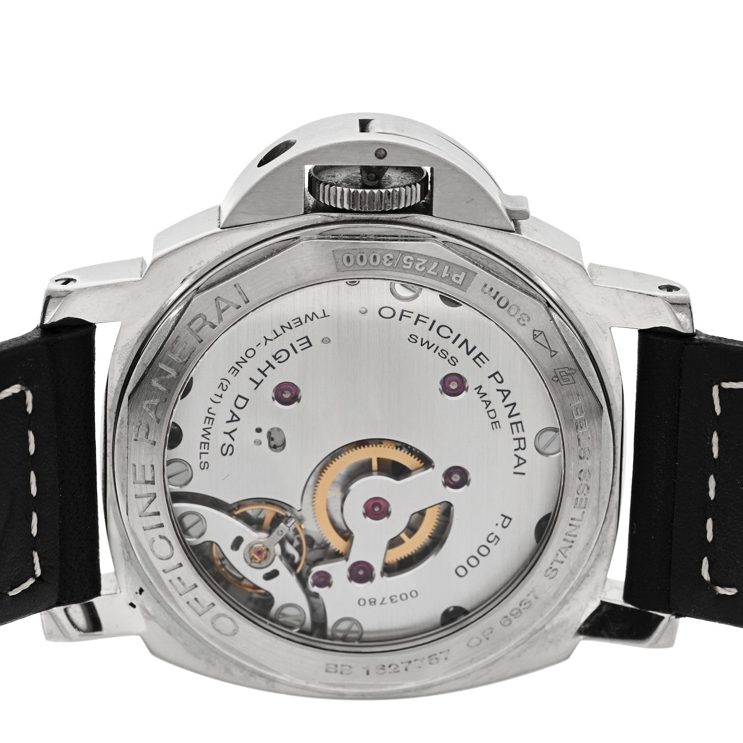 Stainless Steel Calfskin 44mm Luminor Marina Manual Winding Watch Black PAM00510