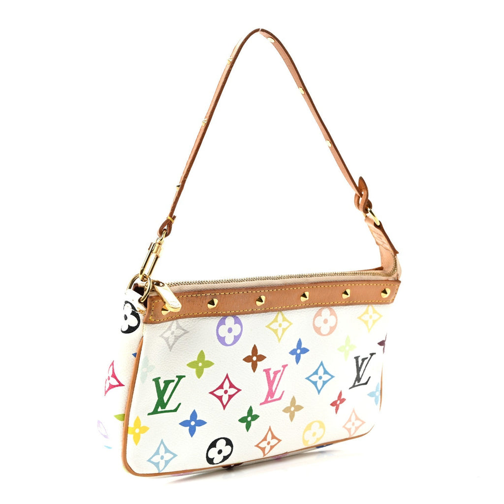 Monogram Multicolor Pochette Accessories White
