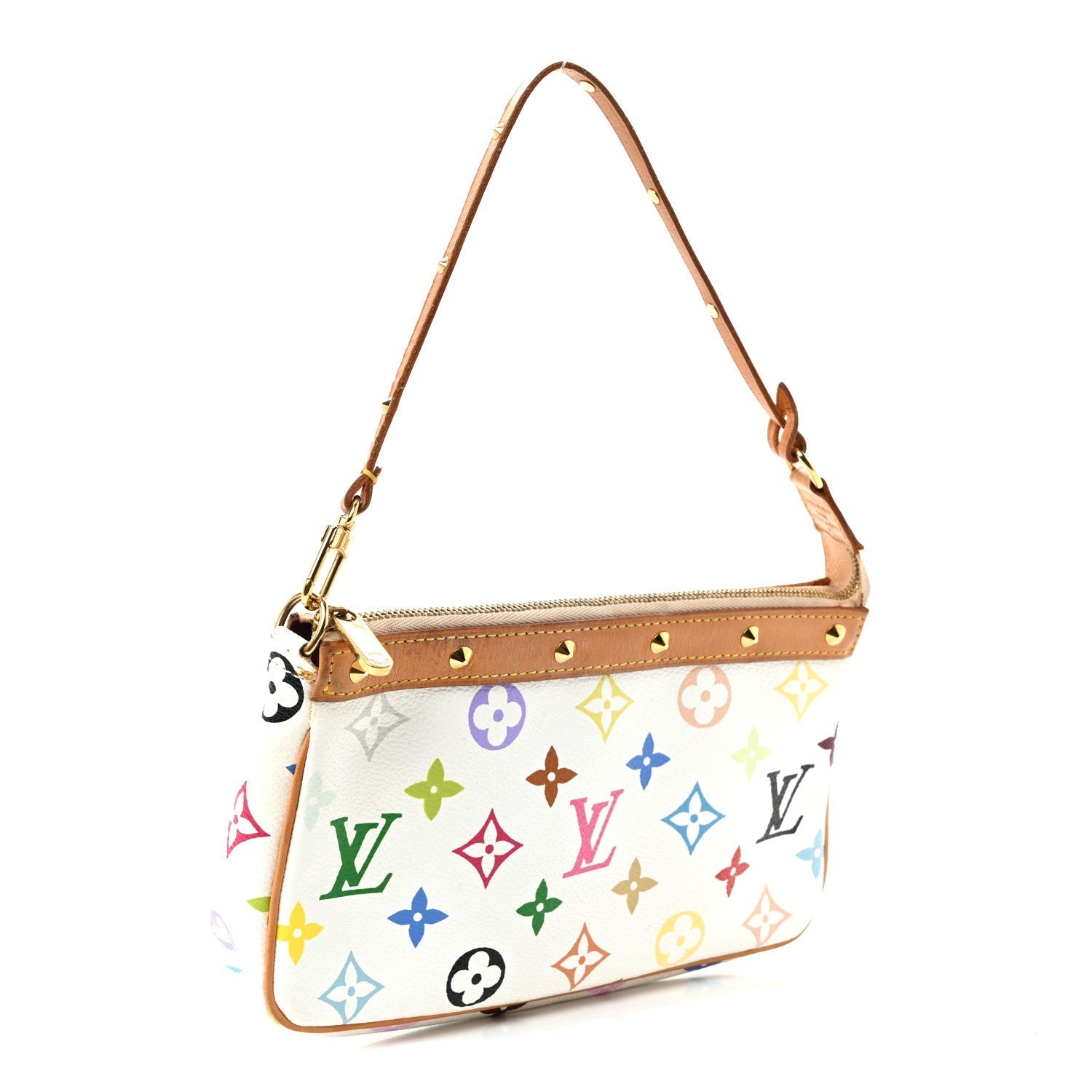 Monogram Multicolor Pochette Accessories White