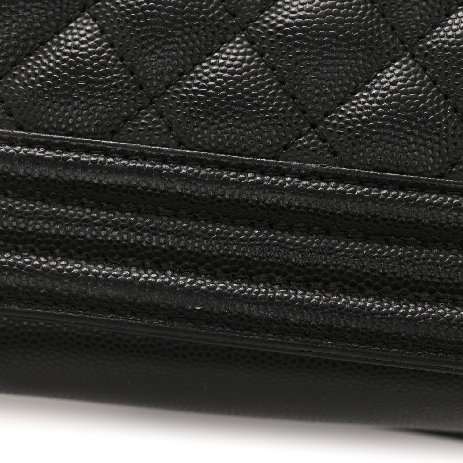 Caviar Quilted Small Boy Flap Black