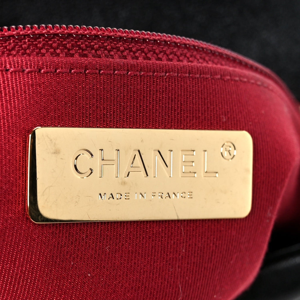 Goatskin Quilted Large Chanel 19 Flap Black