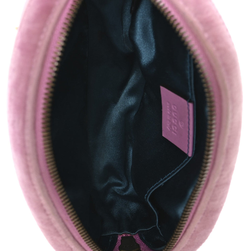 Velvet Matelasse Marquise Crystals GG Marmont Belt Bag 85 34 Malva