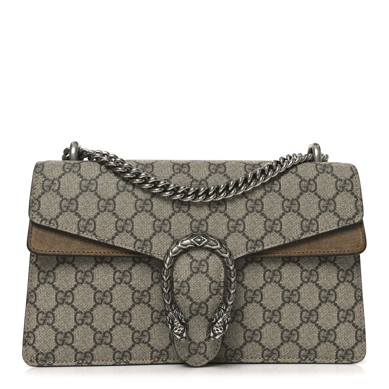 GG Supreme Monogram Small Dionysus Shoulder Bag Taupe