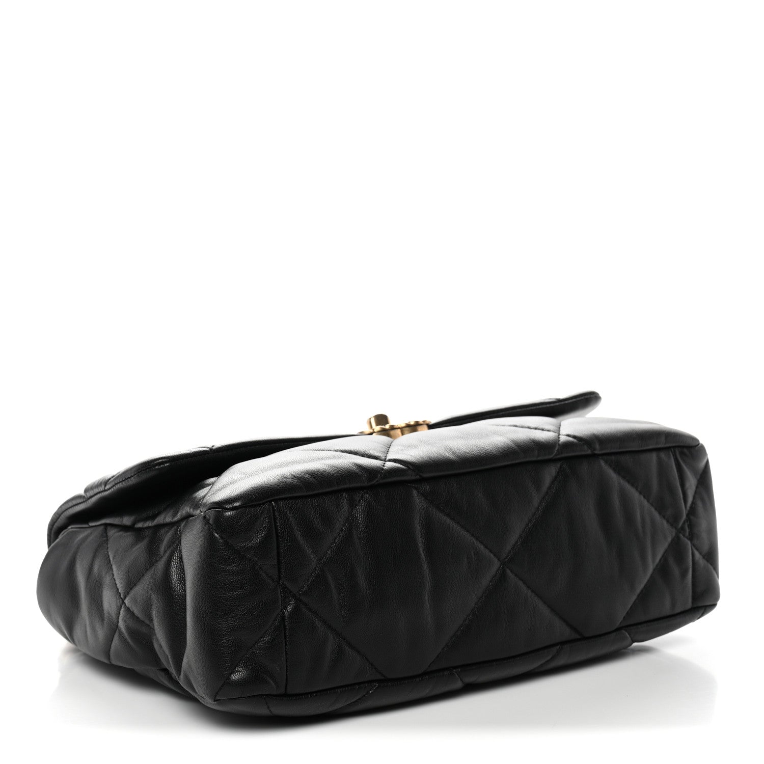 Goatskin Quilted Large Chanel 19 Flap Black