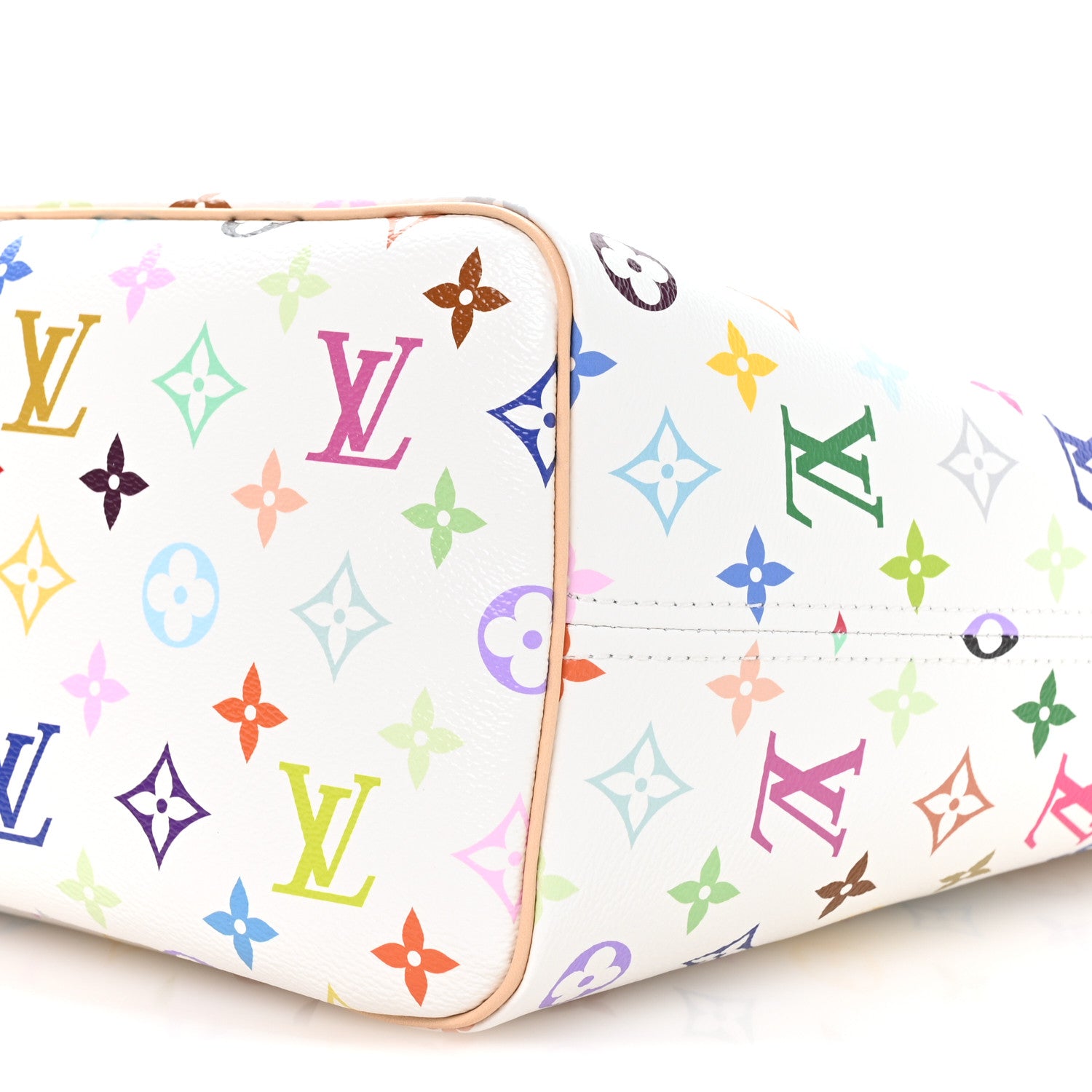 LV X TM Monogram Multicolor Neverfull MM White