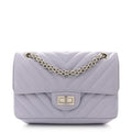 Aged Calfskin Chevron Quilted 2.55 Reissue Mini Flap Light Purple
