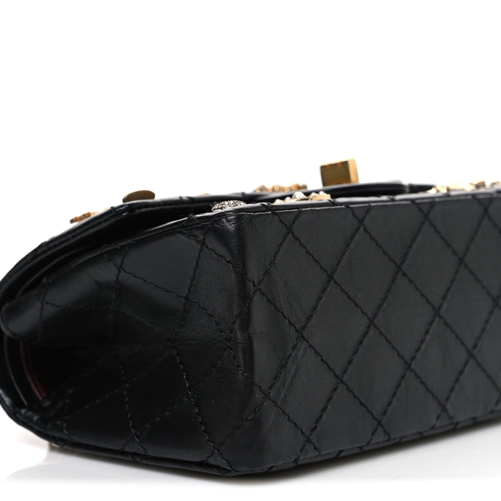 Aged Calfskin Lucky Charms 2.55 Reissue 224 Flap Black