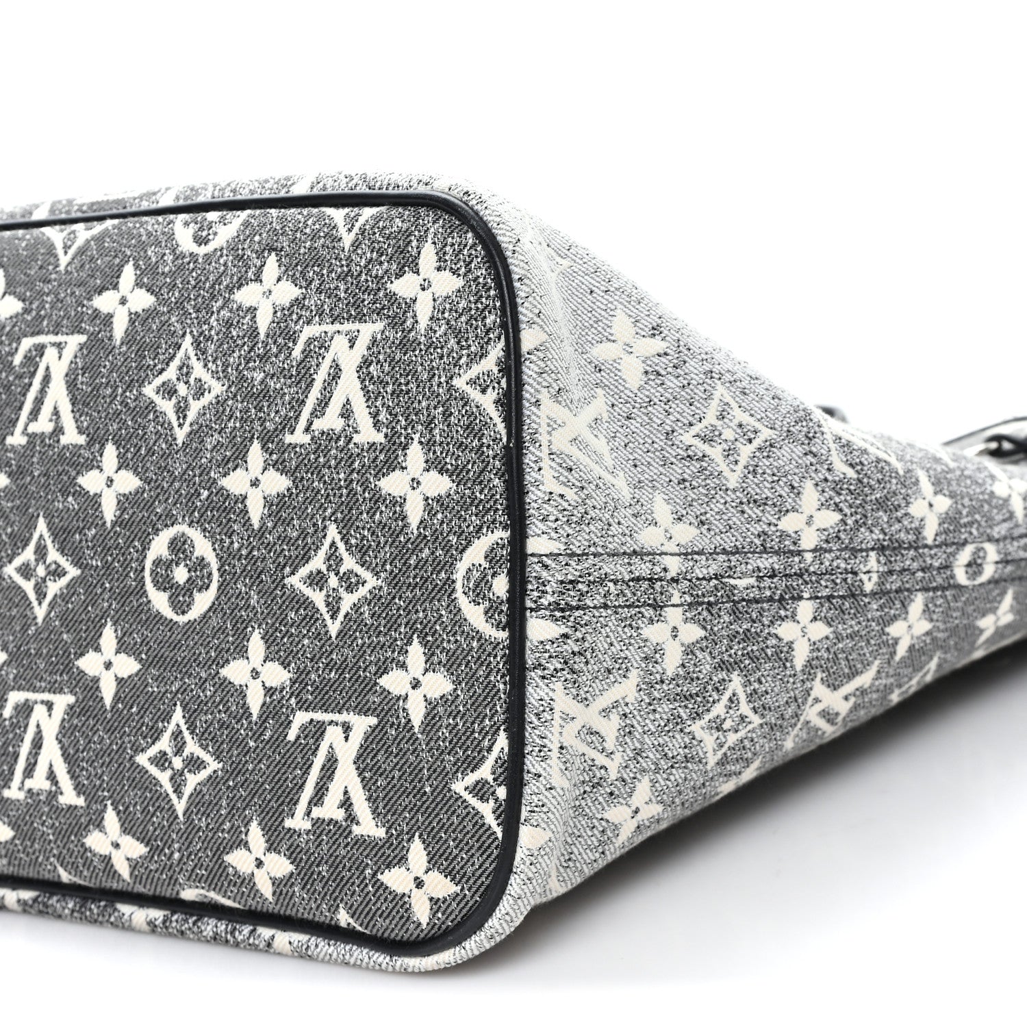 Denim Monogram Jacquard Neverfull MM Grey