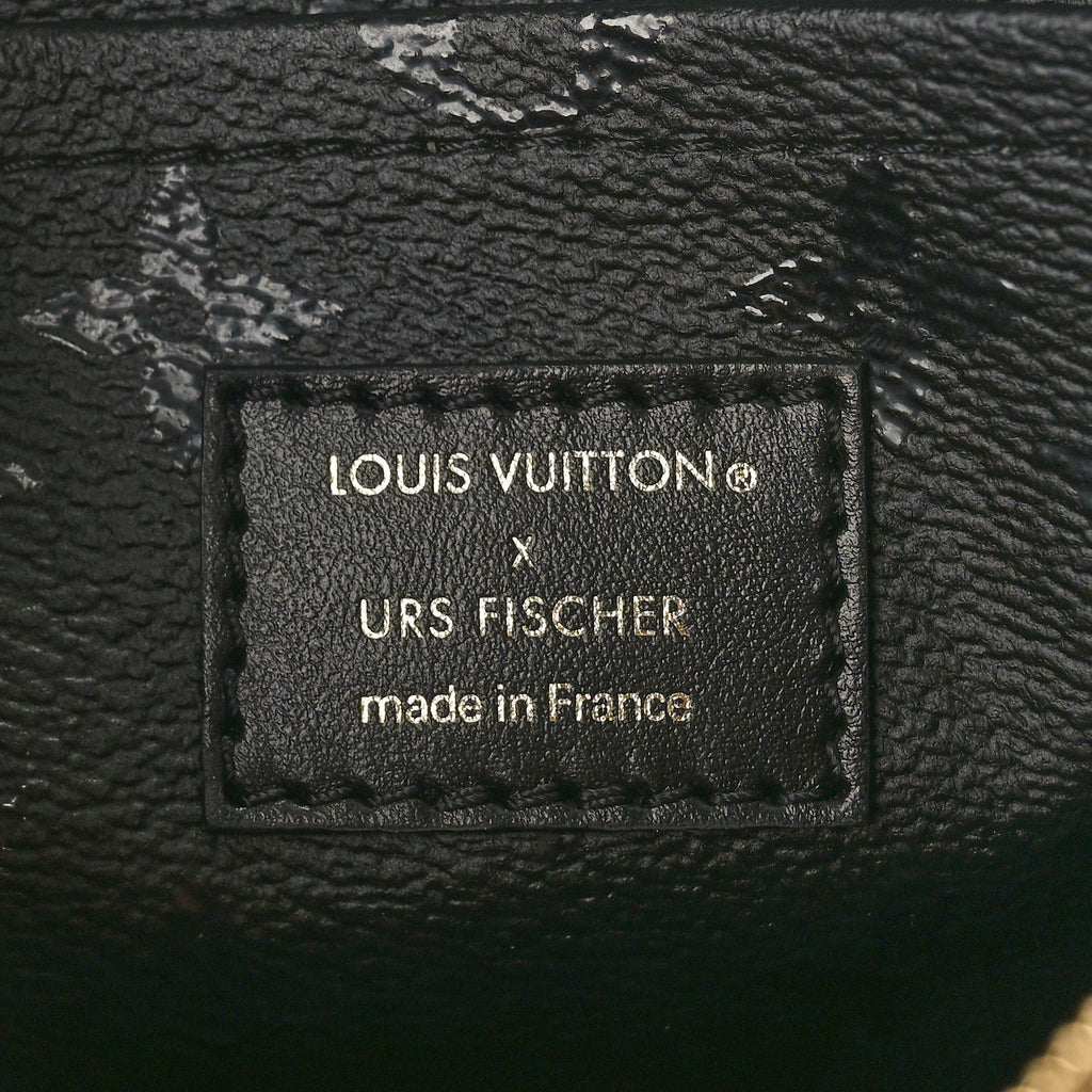 X UF Tufted Monogram Pochette Accessories Black Red