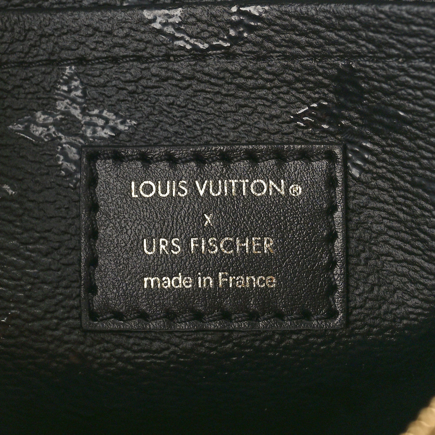 X UF Tufted Monogram Pochette Accessories Black Red