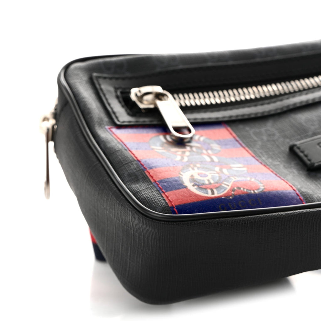 GG Supreme Monogram Night Courrier Belt Bag Black Multicolor