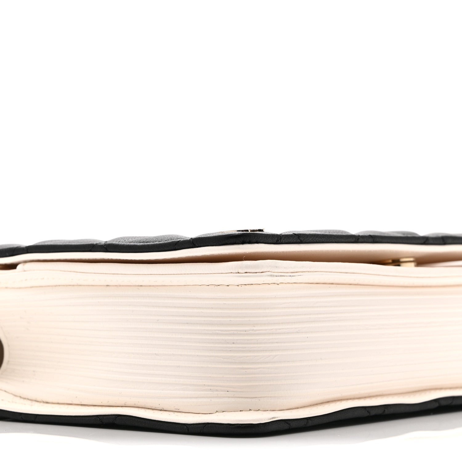 Lambskin Quilted Book Wallet On Chain WOC Black