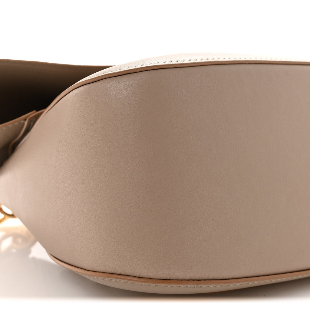 Smooth Calfskin Donut Chain Medium Ola Shoulder Bag Sand