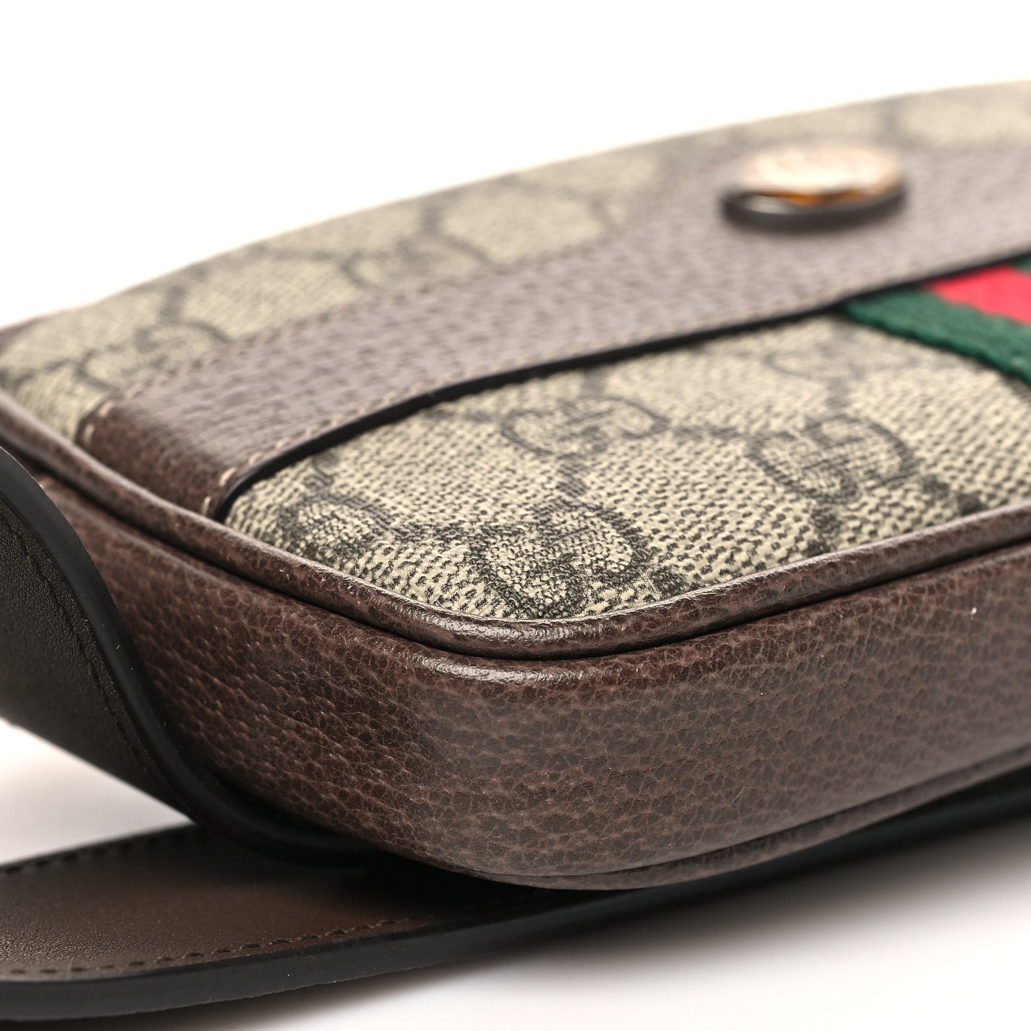 GG Supreme Monogram Ophidia Belted iPhone Case 75 30 Brown