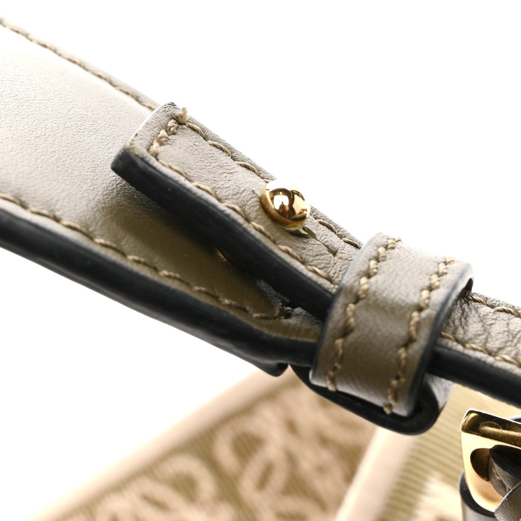 Calfskin Jacquard Mini Gate Dual Bag Autumn Green