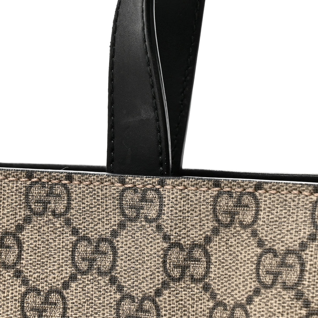 Soft GG Supreme Monogram Web Vertical Tote Black