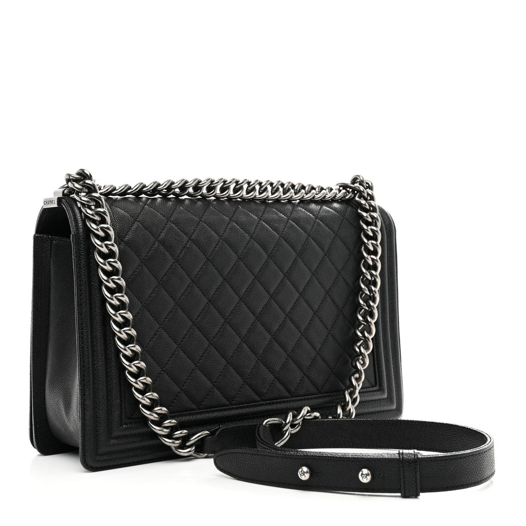 Caviar Quilted New Medium Boy Flap Black