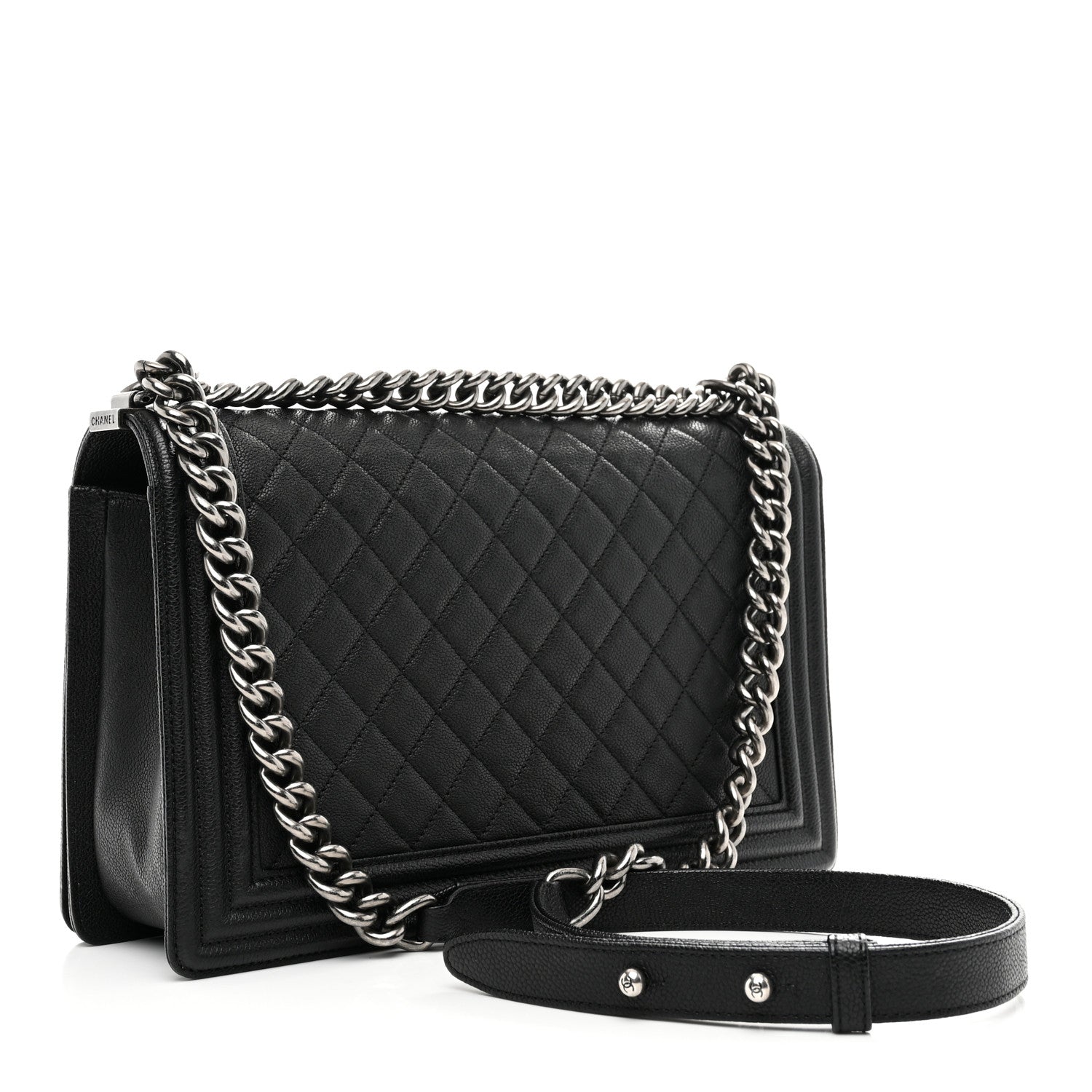 Caviar Quilted New Medium Boy Flap Black