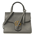 Cellarius Calfskin Mini GG Marmont Top Handle Bag Deep Grey