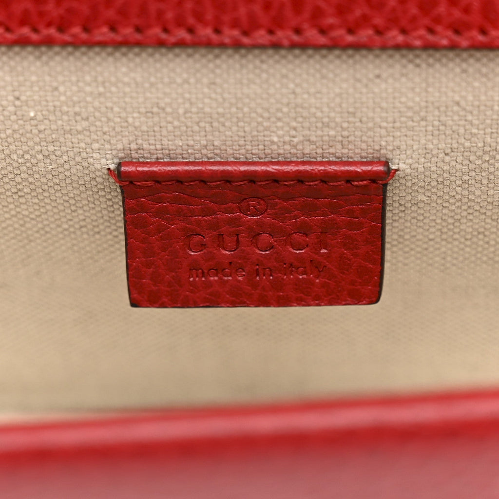 Dollar Calfskin Enamel Dionysus Shoulder Bag Hibiscus Red Electric Blue