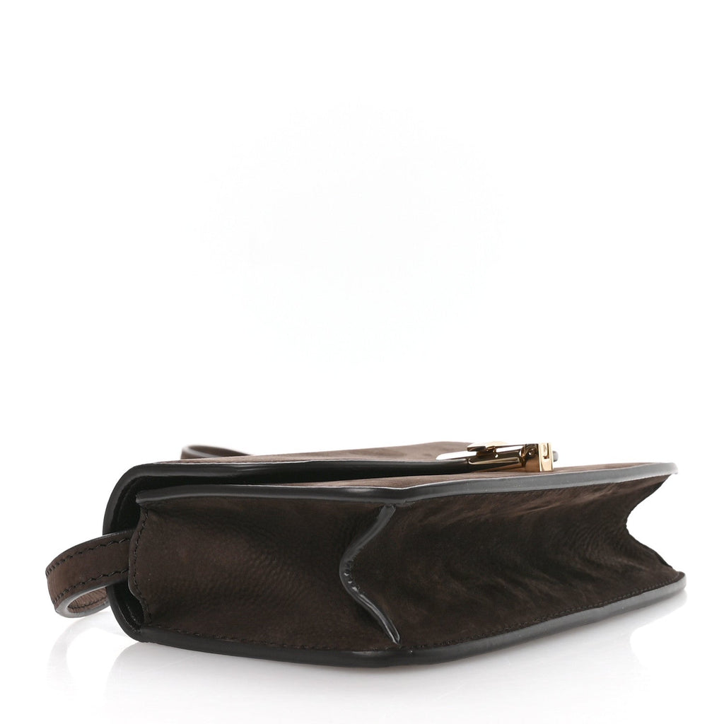 Nubuck Calfskin Sofia E/W Crossbody Wood Brown