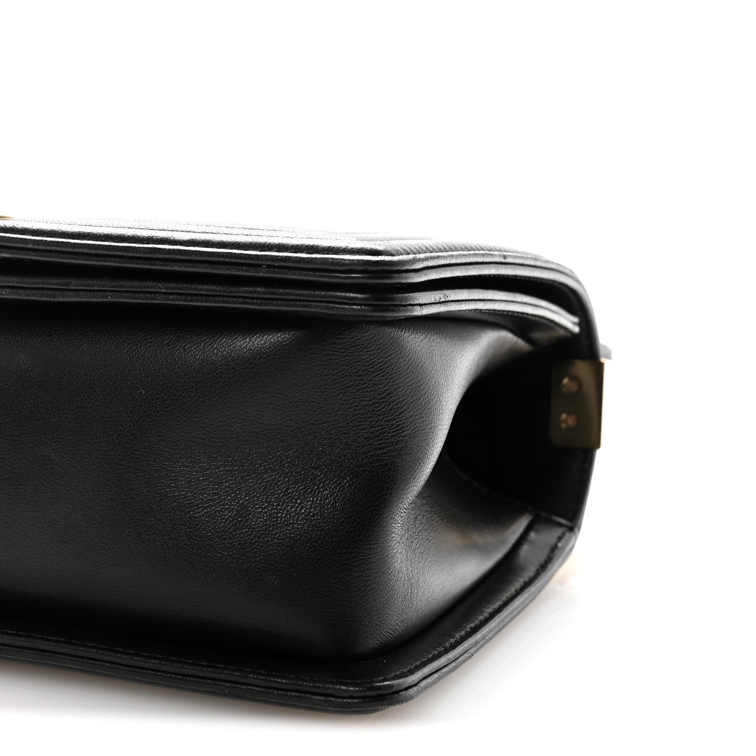 Lambskin Chain Quilted Medium Boy Flap Black