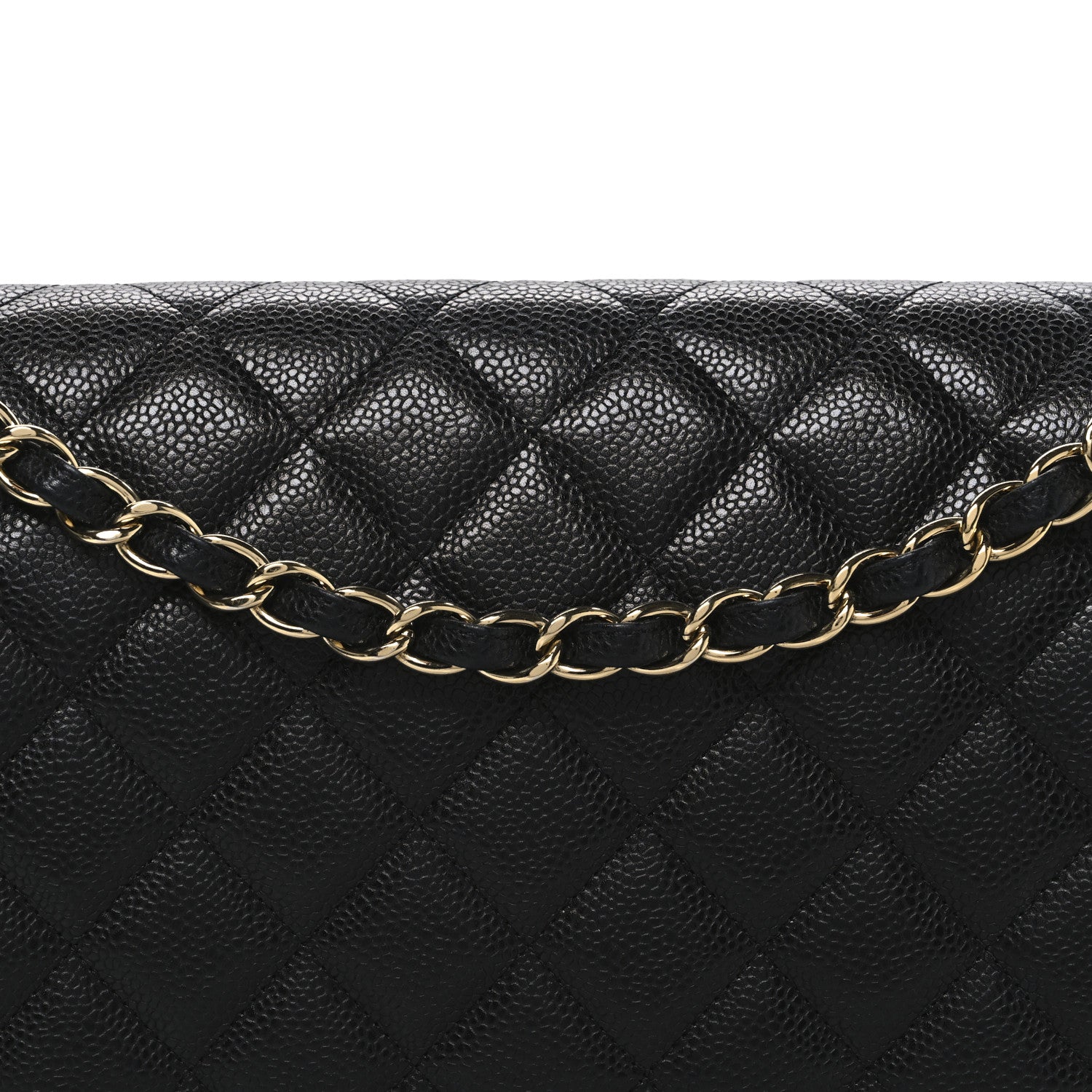 Caviar Quilted Maxi Double Flap Black