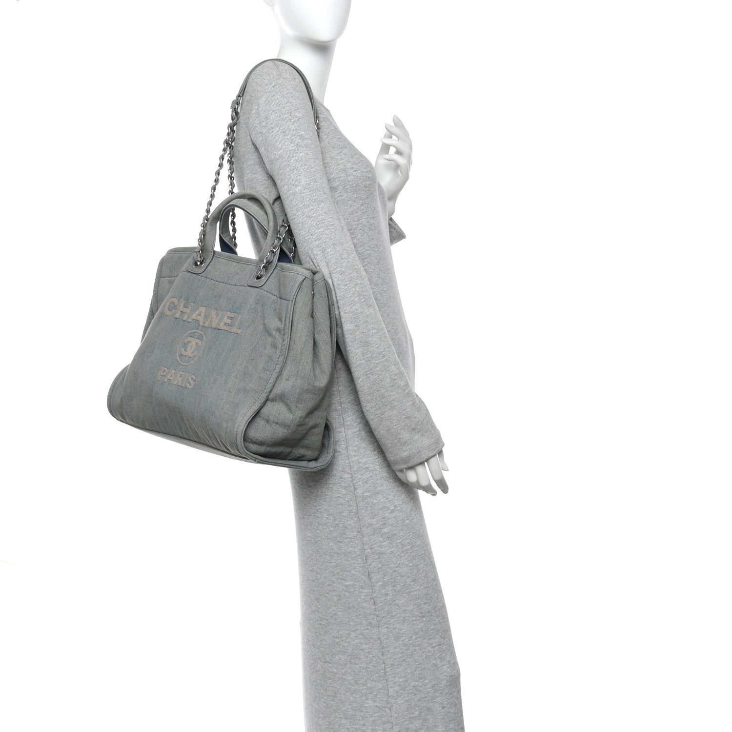 Denim Medium Deauville Tote Light Blue