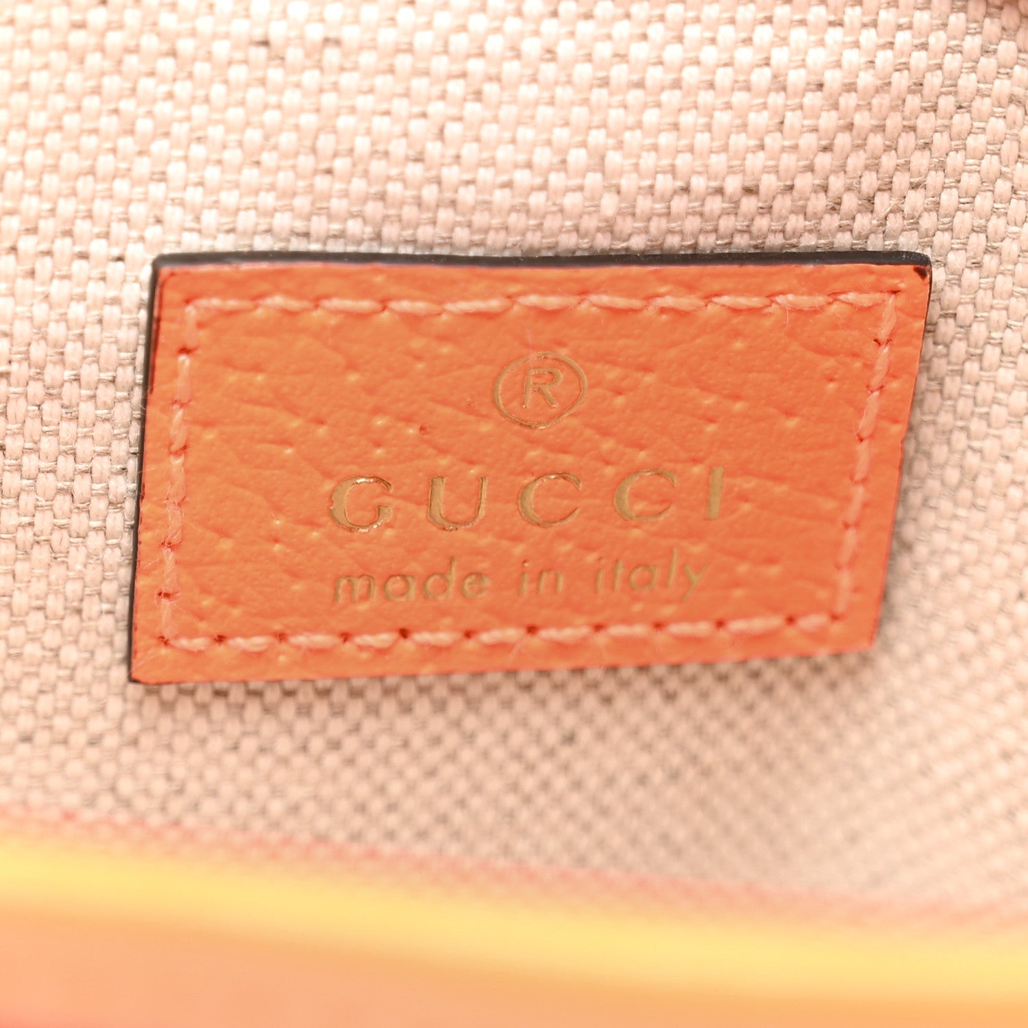 GG Supreme Monogram Web Small Ophidia Belt Bag Beige Ebony Orange Fluo