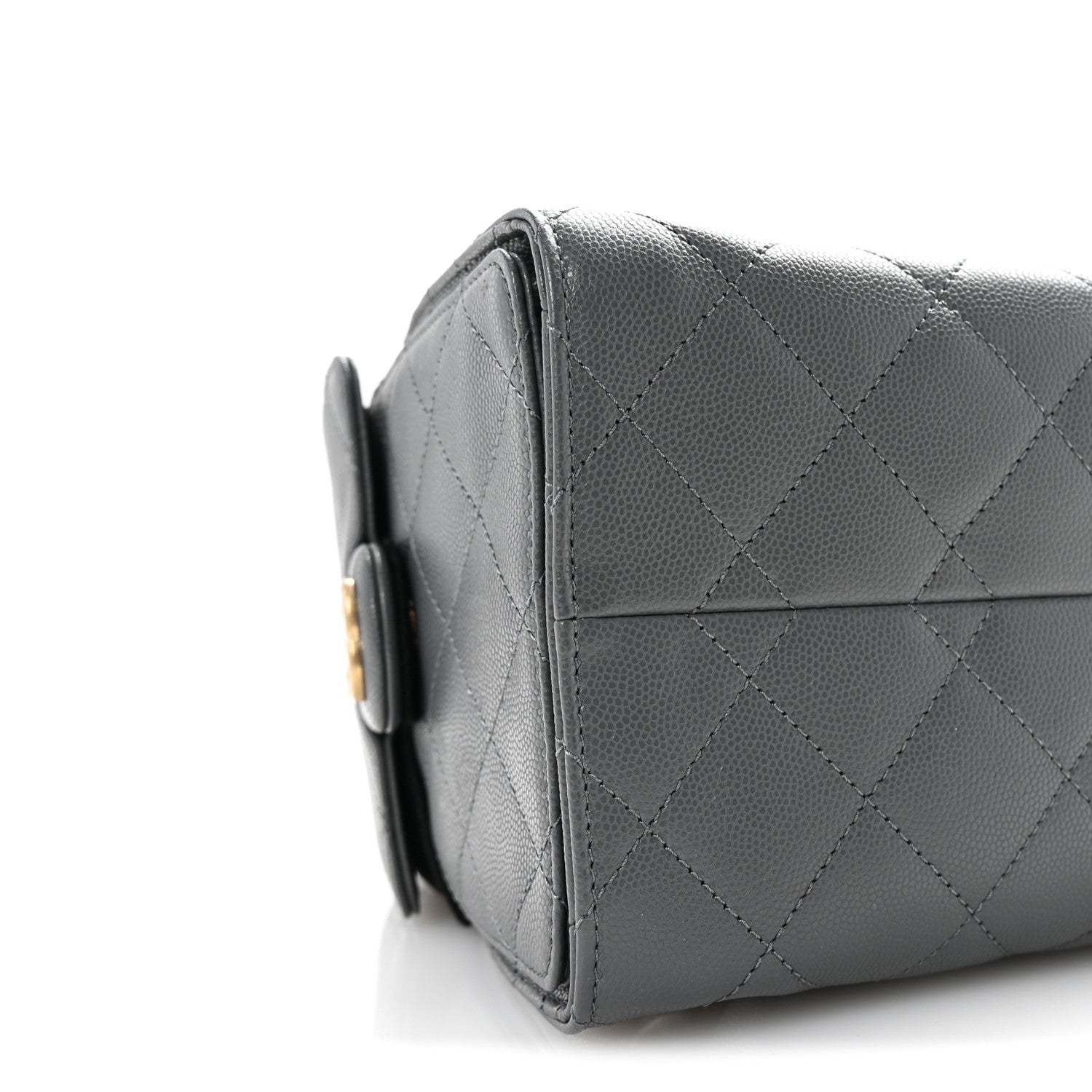 Caviar Quilted Small Chanel 25 Handbag Dark Grey