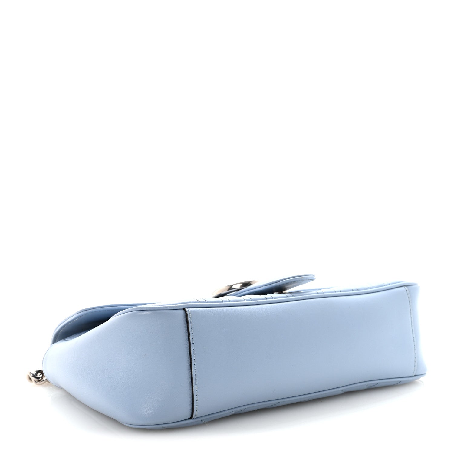 Calfskin Matelasse Small GG Marmont Shoulder Bag Porcelain Light Blue