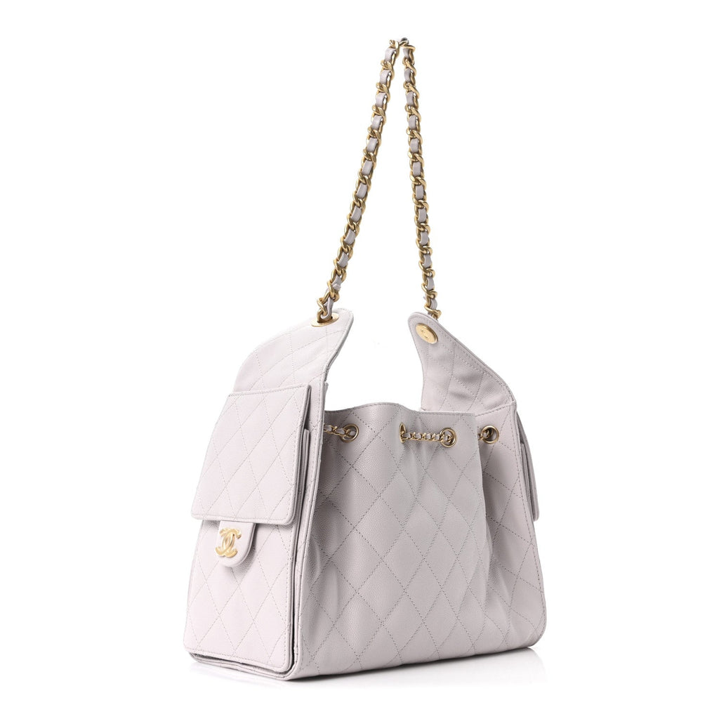 Caviar Quilted Small Chanel 25 Handbag Lilas Lilac