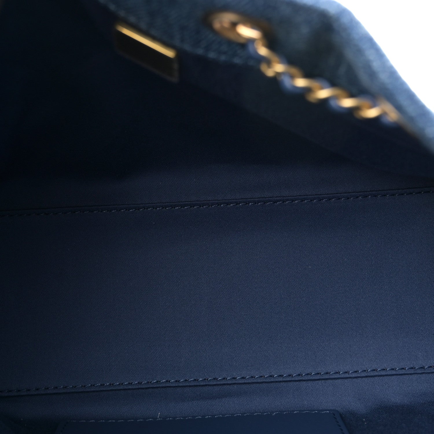 Washed Denim Quilted Mini Chanel 25 Handbag Blue