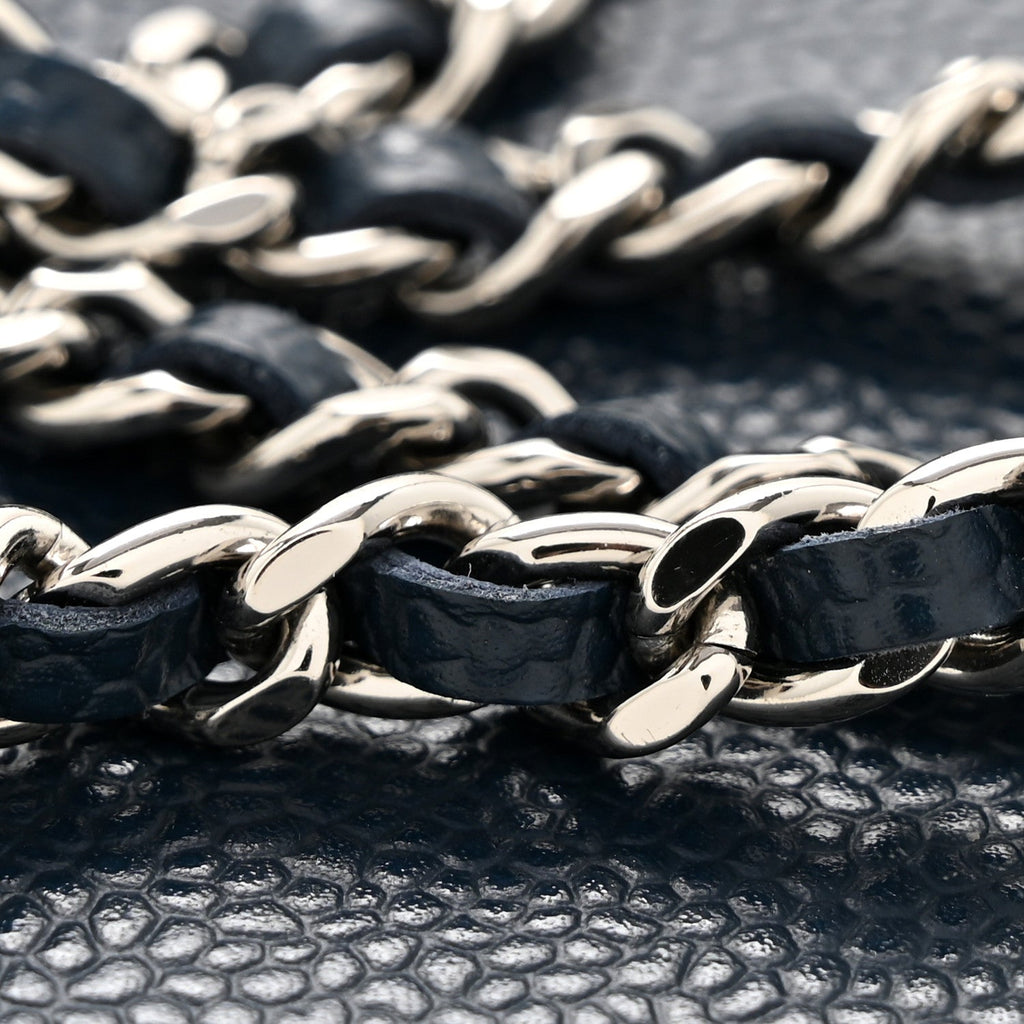 Caviar Timeless CC Wallet on Chain WOC Navy Blue