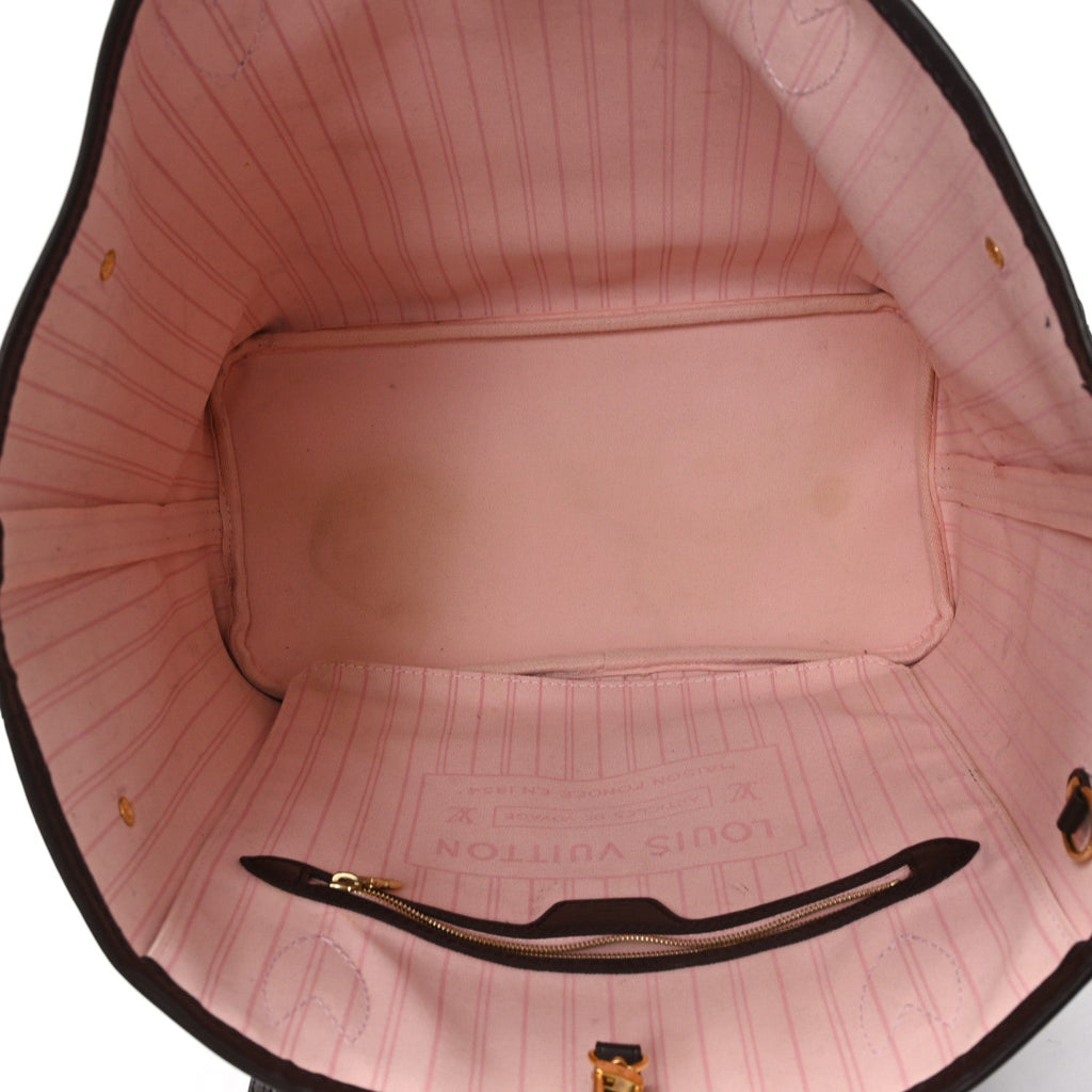 Damier Ebene Neo Neverfull MM Rose Ballerine