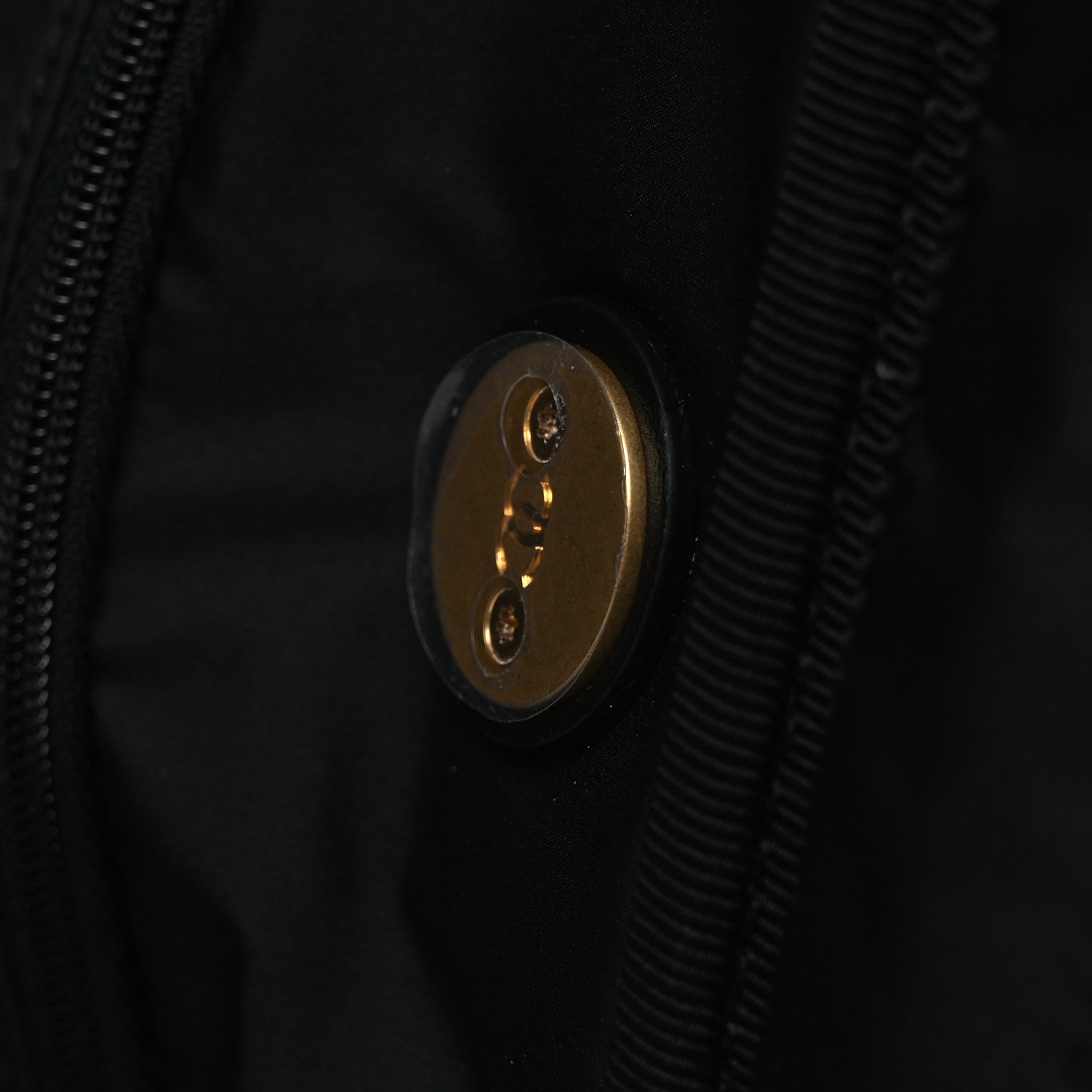 Shiny Grained Calfskin Quilted Large Travel Bowling Bag Black