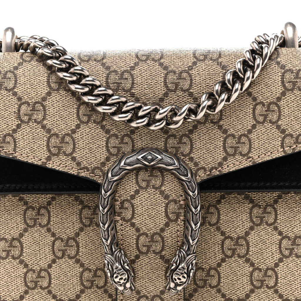 GG Supreme Monogram Mini Dionysus Shoulder Bag Black