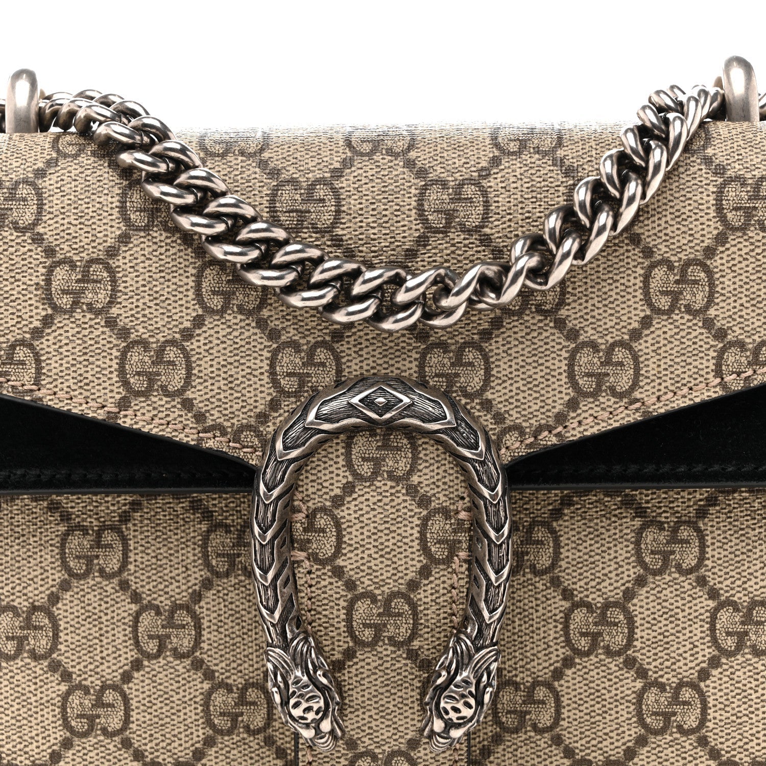 GG Supreme Monogram Mini Dionysus Shoulder Bag Black