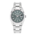 Stainless Steel 18K White Gold 36mm Oyster Perpetual Datejust Watch Mint Green 126234