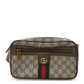 Soft GG Supreme Monogram Medium Ophidia Belt Bag Dark Brown
