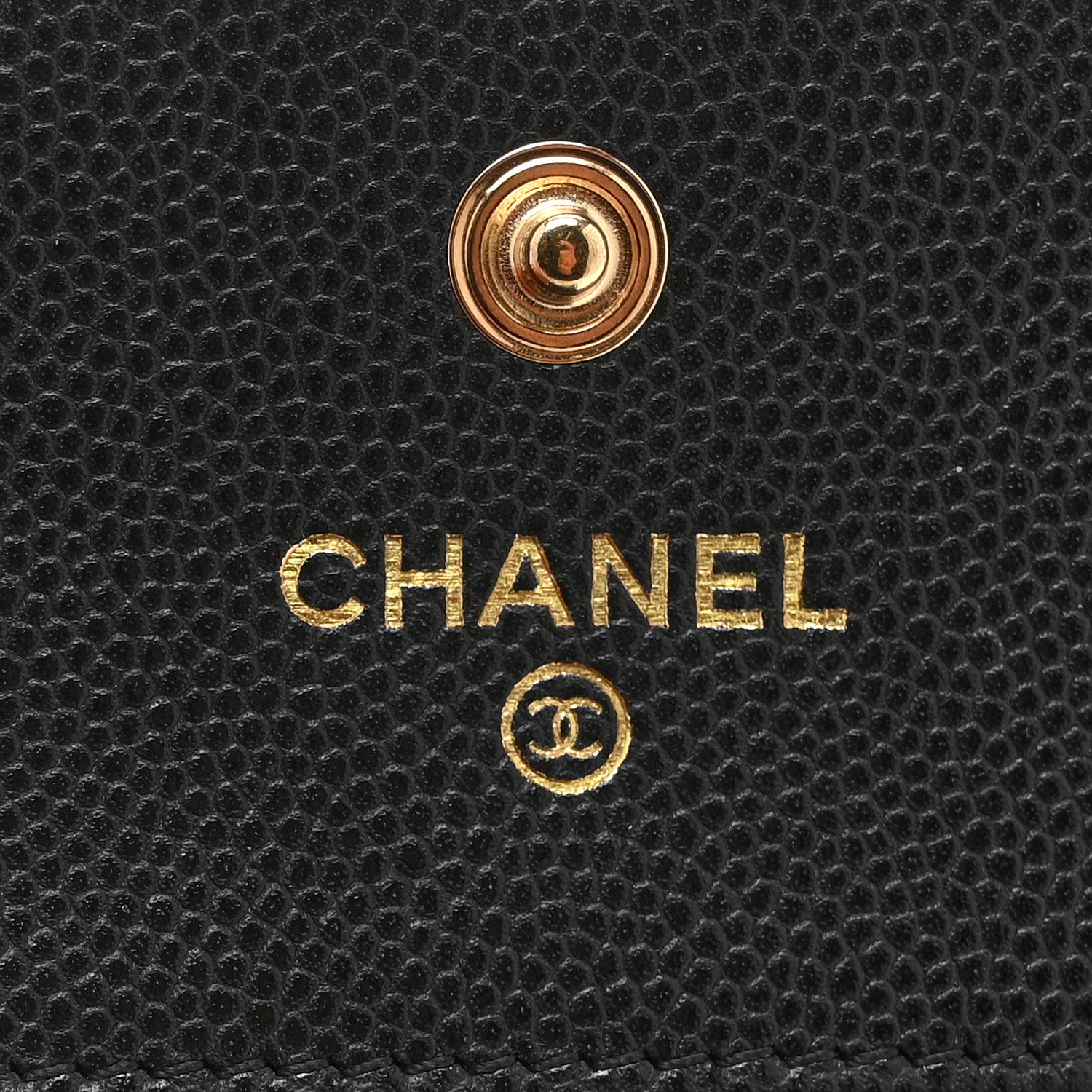 Caviar Quilted Compact Boy Wallet Black