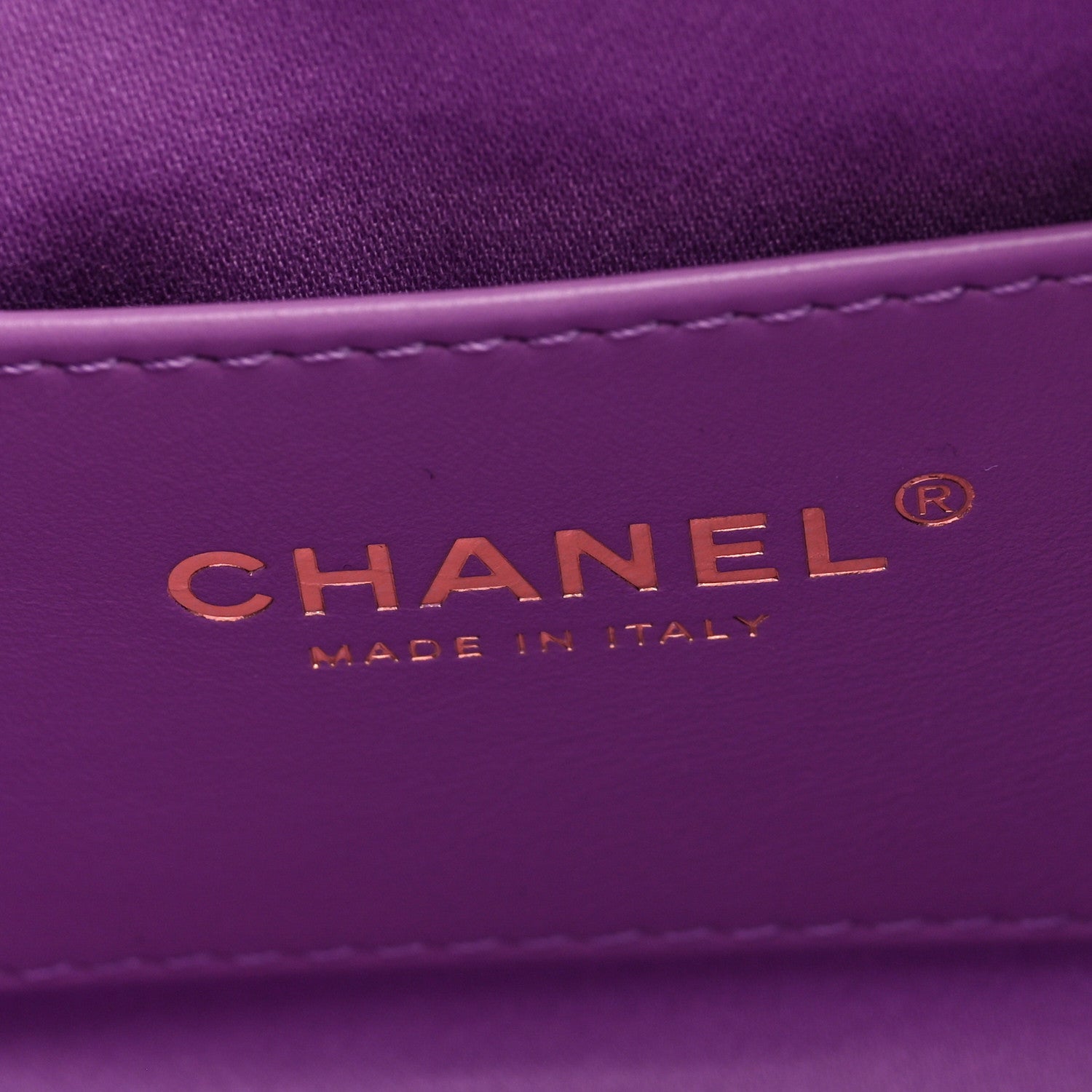 Suede Quilted Mini Chanel 25 Handbag Purple